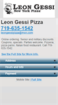 Mobile Screenshot of leongessipizza.com
