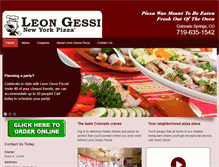 Tablet Screenshot of leongessipizza.com